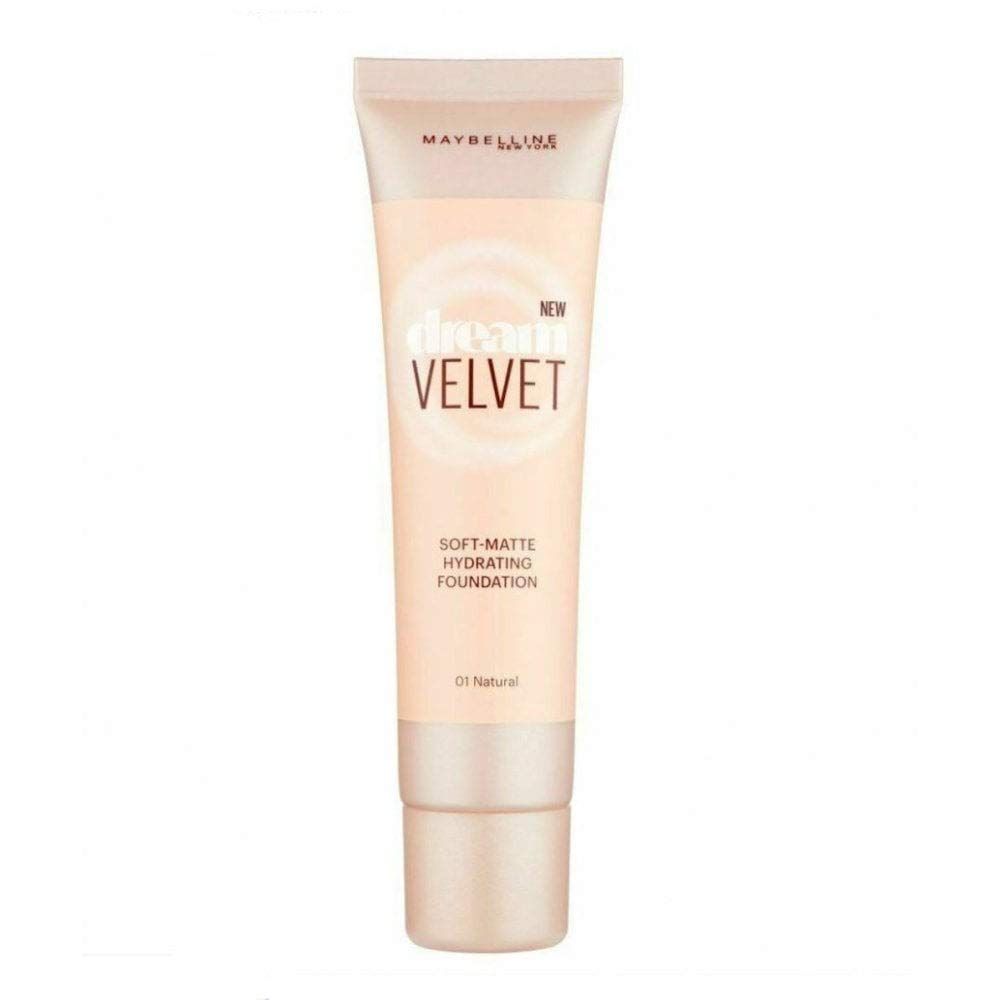Maybelline Dream Velvet Soft Matte Hydrating Foundation 01 Natural, 30ml - Smink