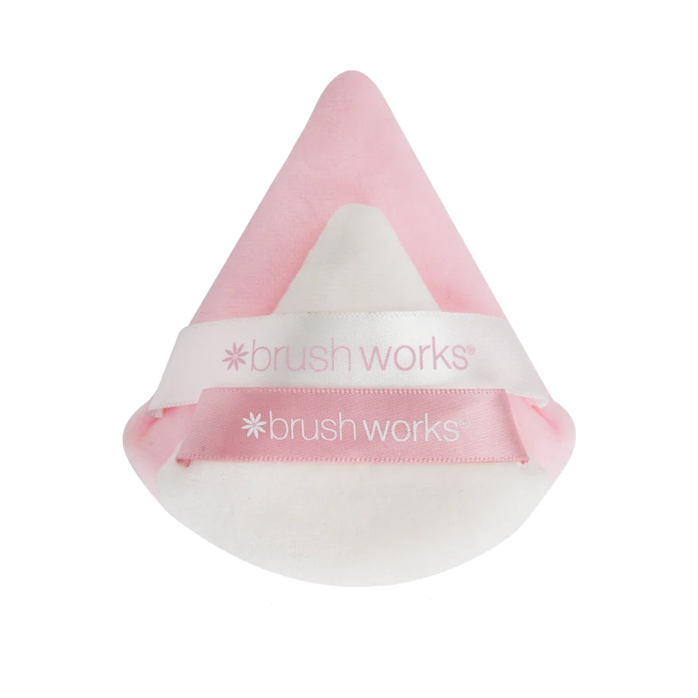 Brushworks Triangle Powder Puff Duo, 2st - Smink