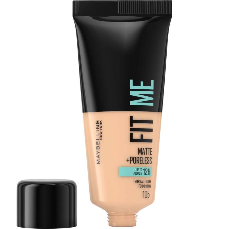 Maybelline New York Fit Me Matte + Poreless 105 Natural Ivory, 30ml - Smink