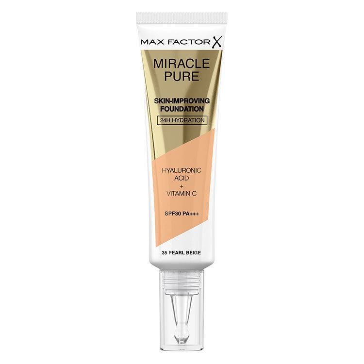 Max Factor Miracle Pure Skin-Improving Foundation 35 Pearl Beige 30ml, 30ml - Smink