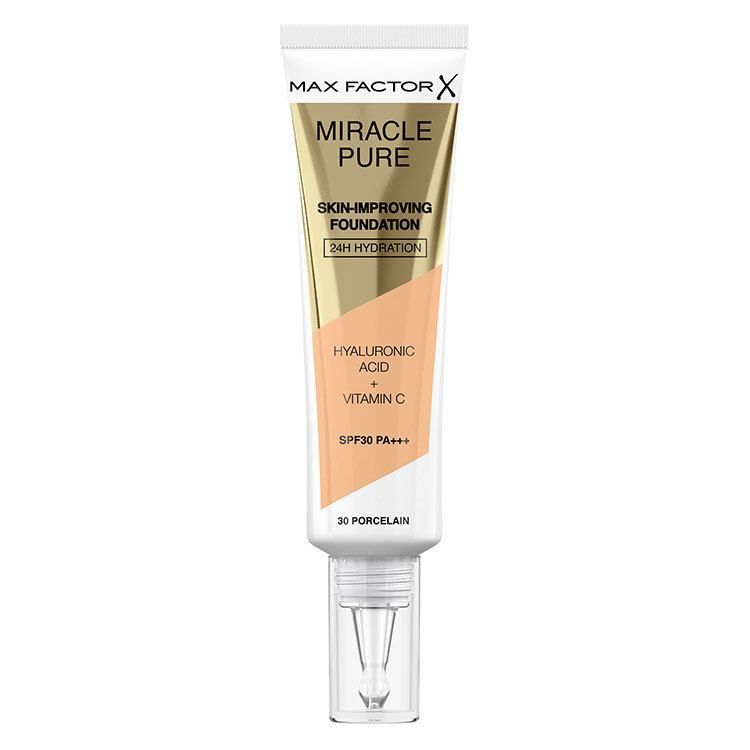 Max Factor Miracle Pure Skin-Improving Foundation 30 Porcelain 30ml, 30ml - Smink