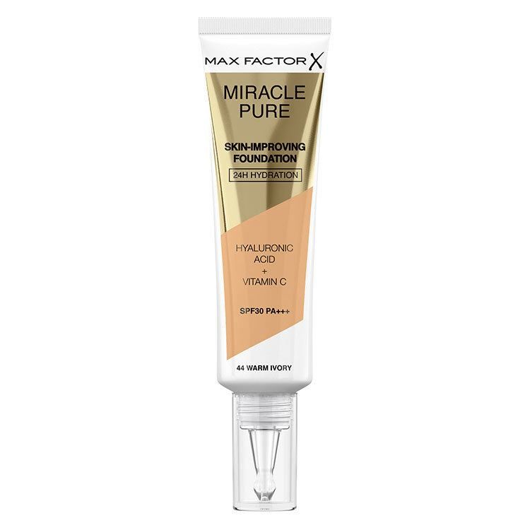 Max Factor Miracle Pure Skin-Improving Foundation 44 Warm Ivory 30ml, 30ml - Smink
