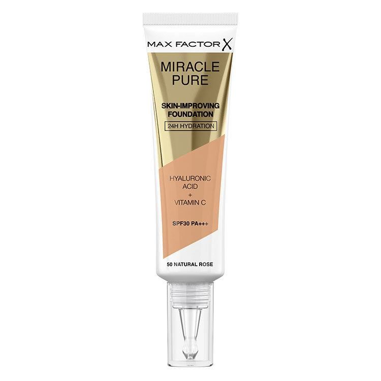 Max Factor Miracle Pure Skin-Improving Foundation 50 Natural Rose 30ml, 30ml - Smink
