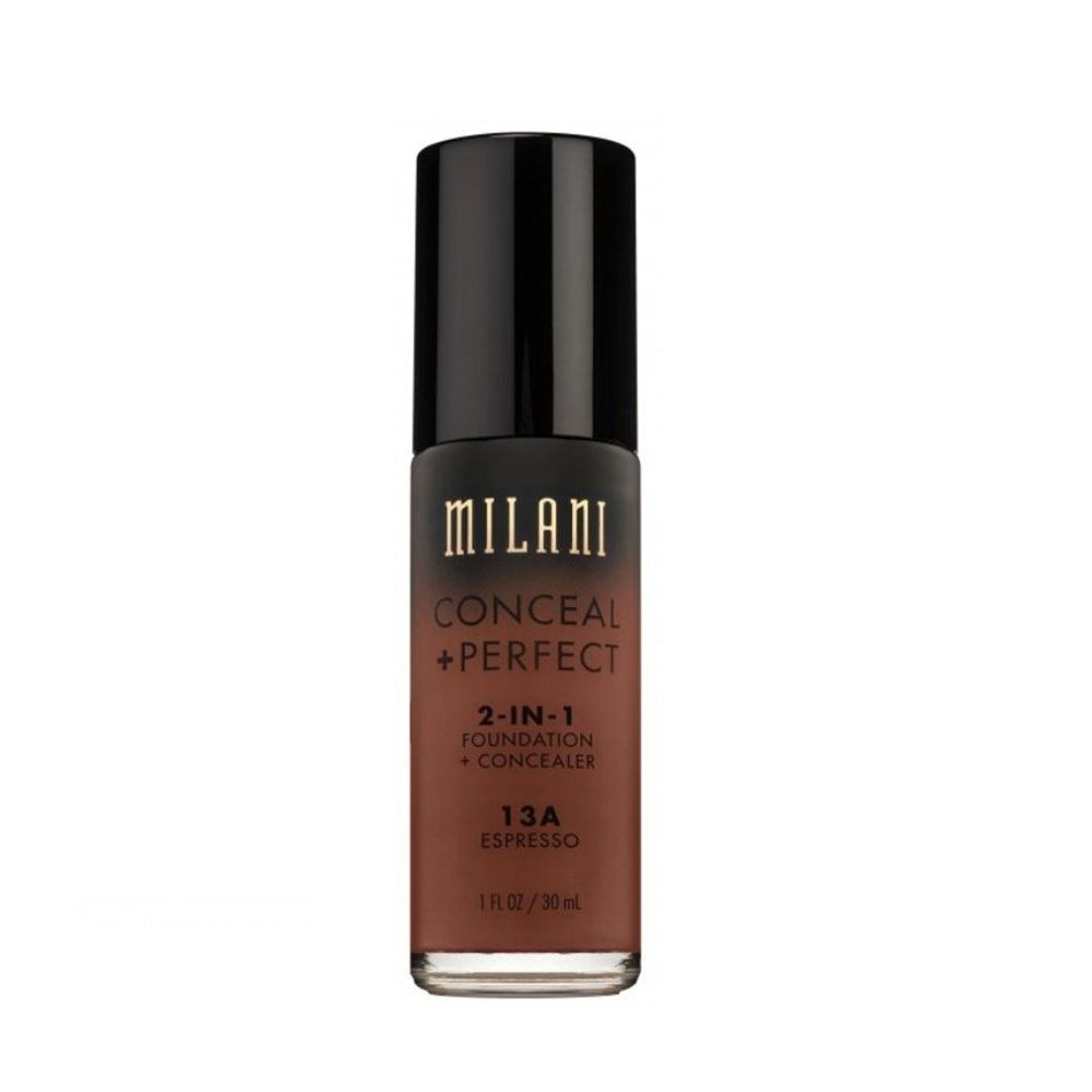 Milani Conceal + Perfect Liquid Foundation - 13A Espresso - Smink