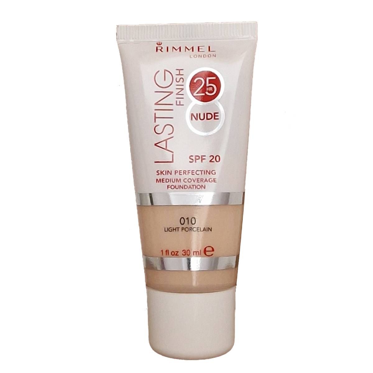 Rimmel Lasting Finish 25h Nude Foundation 010 Light Porcelain 30ml, 30ml - Smink