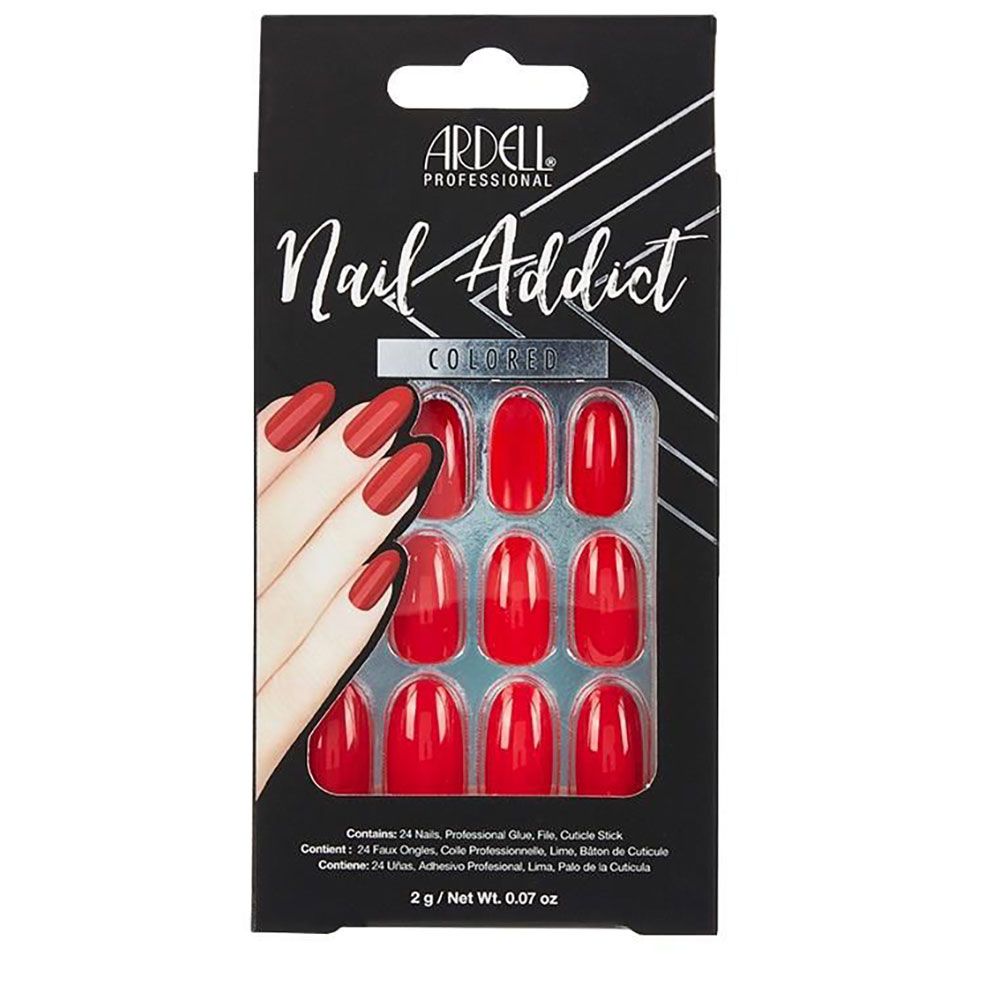 Ardell Nail Addict Colored Cherry Red - Smink