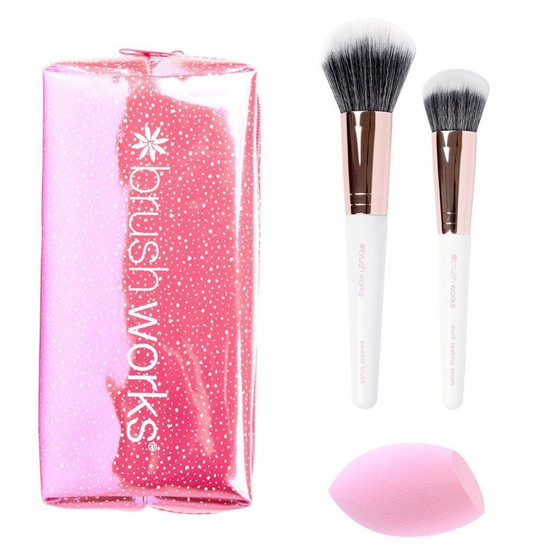 Brushworks Travel Makeup Brush & Sponge Set - Smink