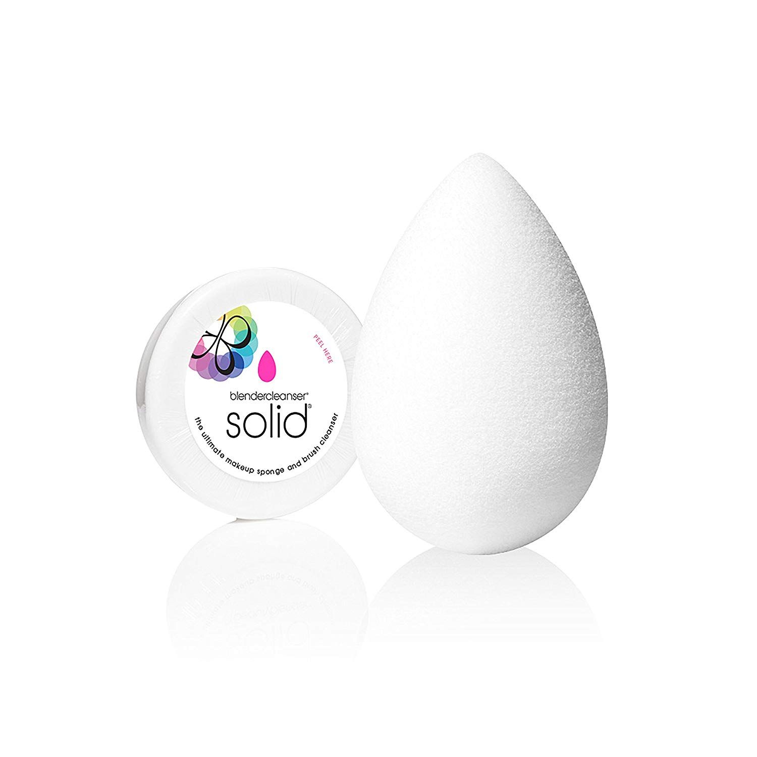 BeautyBlender Pure White + Mini Solid Cleanser Kit - Smink