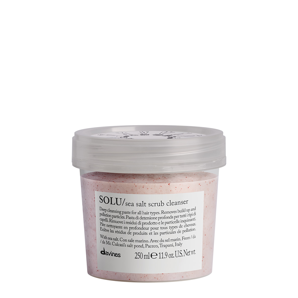 Davines Essential SOLU Sea Salt Scrub Cleanser 250ml, Djuprengörande