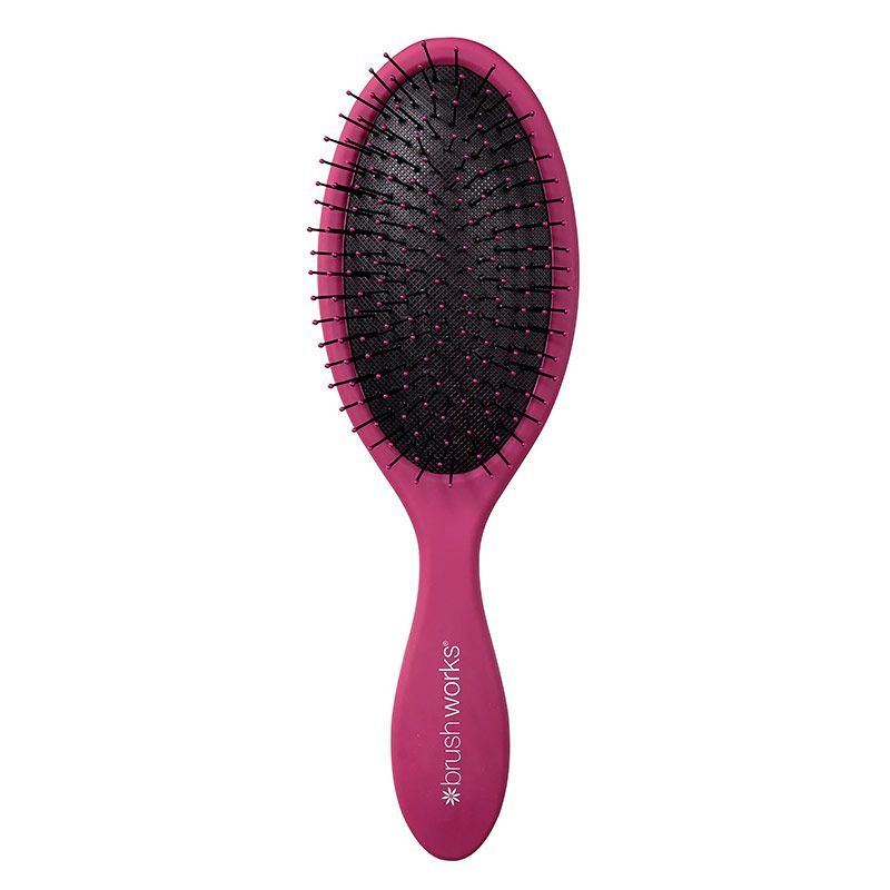 Brushworks Oval Detangling Hair Brush - Pink - Smink
