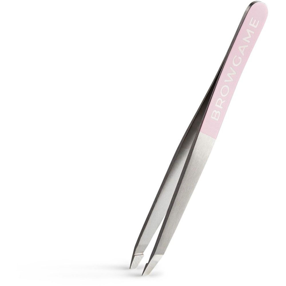 Browgame Cosmetics Orginal Slanted Tweezer Pink - Smink