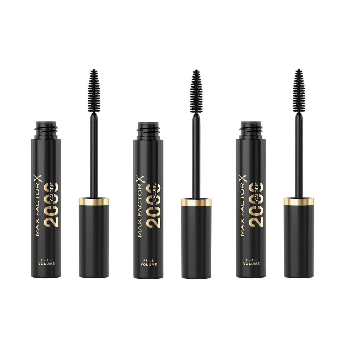 3-Pack Max Factor 2000 Calorie Mascara Black 9ml, 9ml - Smink