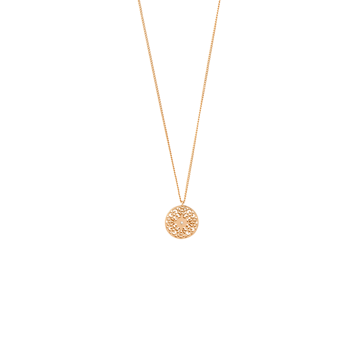 Pilgrim Carol Filigree Pendant Necklace Rose Gold-plated, 1st - Smink