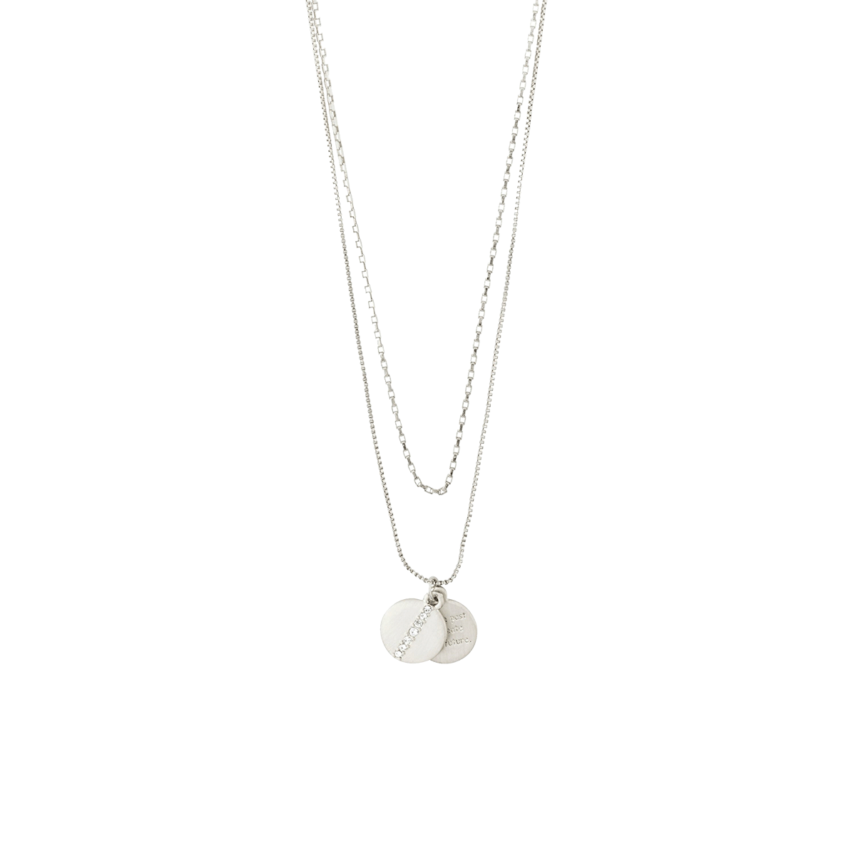Pilgrim Casey Coin Pendant Necklace, 2-in-1 Silver-plated, 1st - Smink