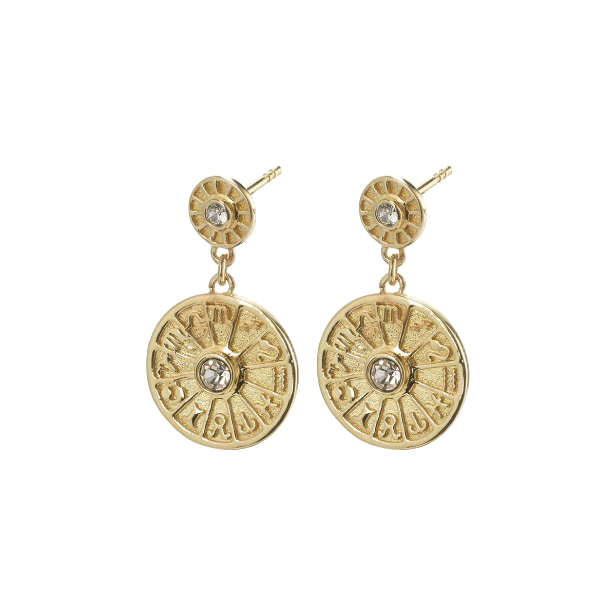 Pilgrim Fia Earrings Crystal Gold-plated, 2st - Smink