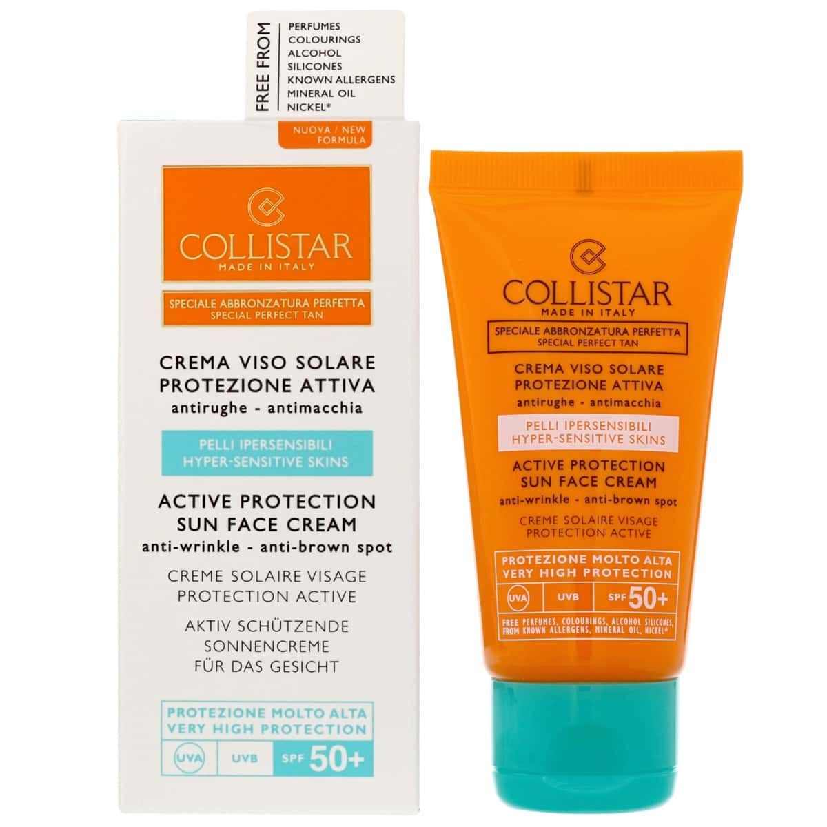 Collistar Active Protection Sun Face Cream SPF50 50ml, 50ml - Damparfym