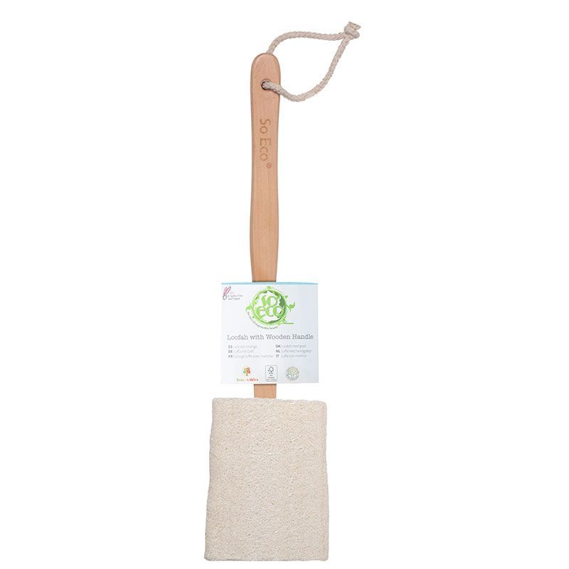 So Eco Flat Loofah with Wooden Handle - Smink