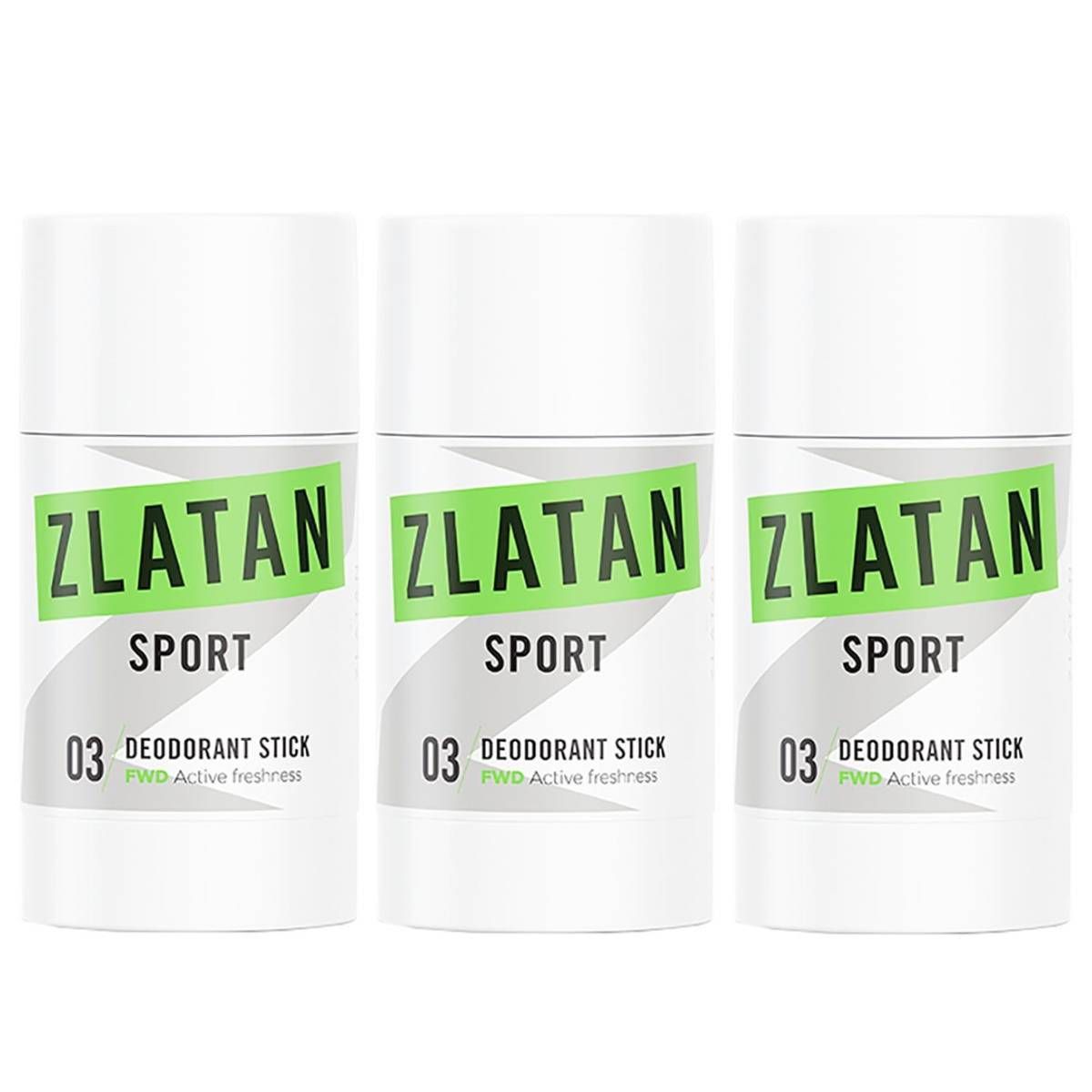 3-Pack Zlatan Ibrahimovic FWD Deostick 75ml, 75ml - Smink