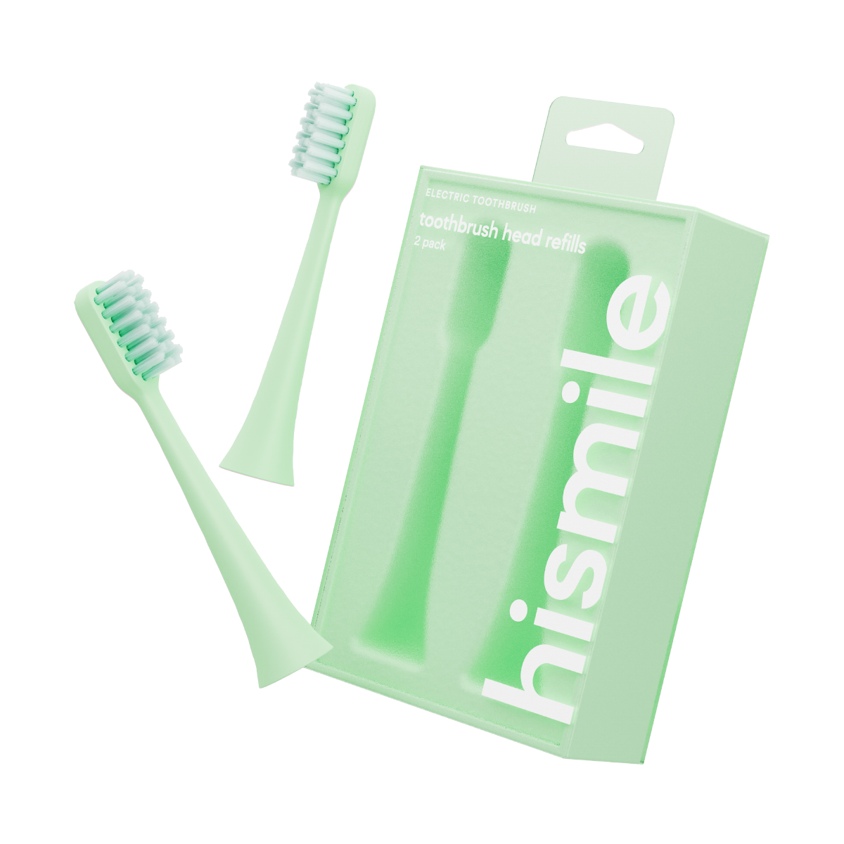 Hismile Toothbrush Replacement Heads Green, Limegrön, 2st - Smink