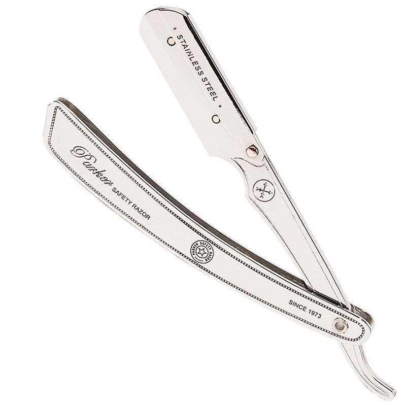 Parker Heavy-Duty Stainless-Steel Handle Clip Type Barber/Straight Razor - Smink