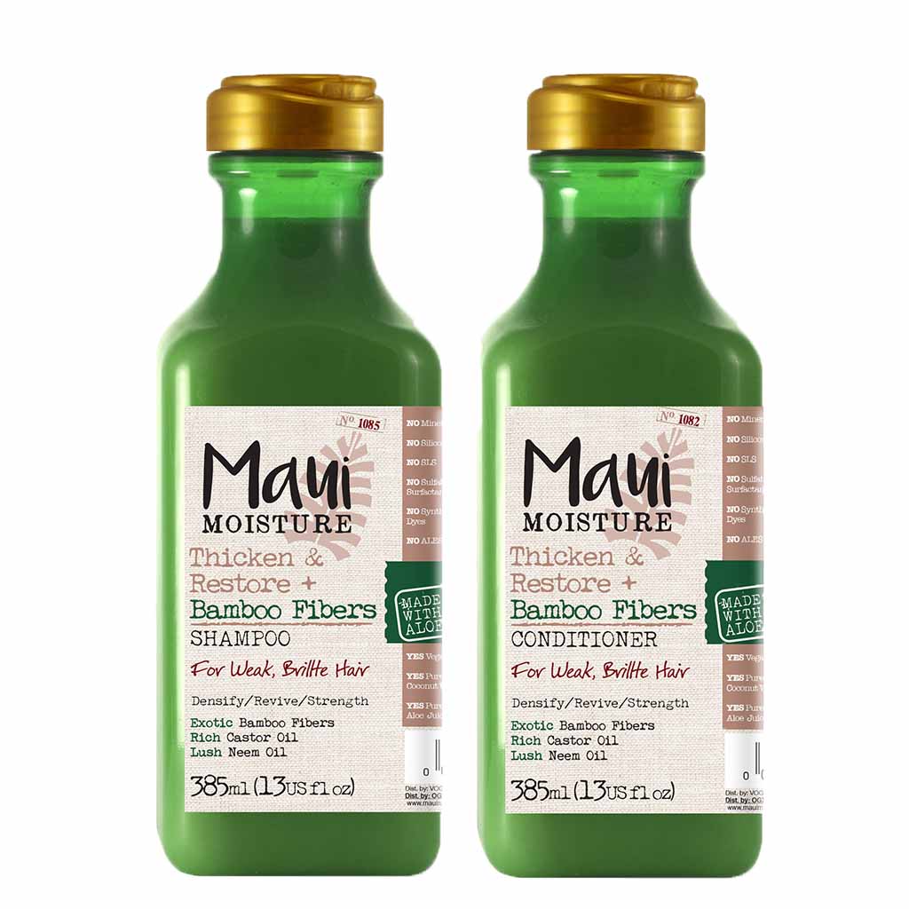 Maui Moisture, Bamboo Fibers Shampoo + Conditioner Duo
