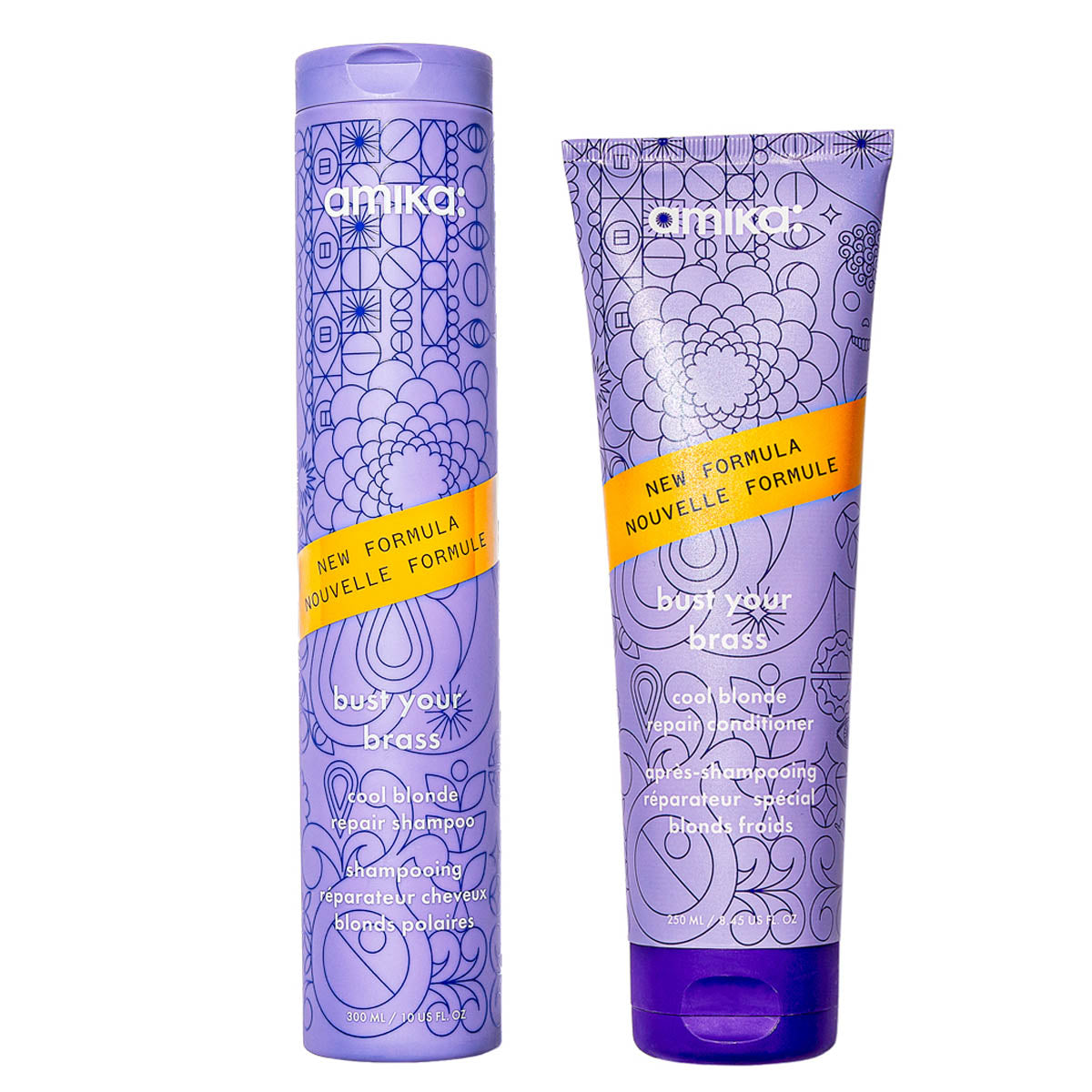 Amika, Bust Your Brass Cool Blonde Shampoo + Conditioner Duo