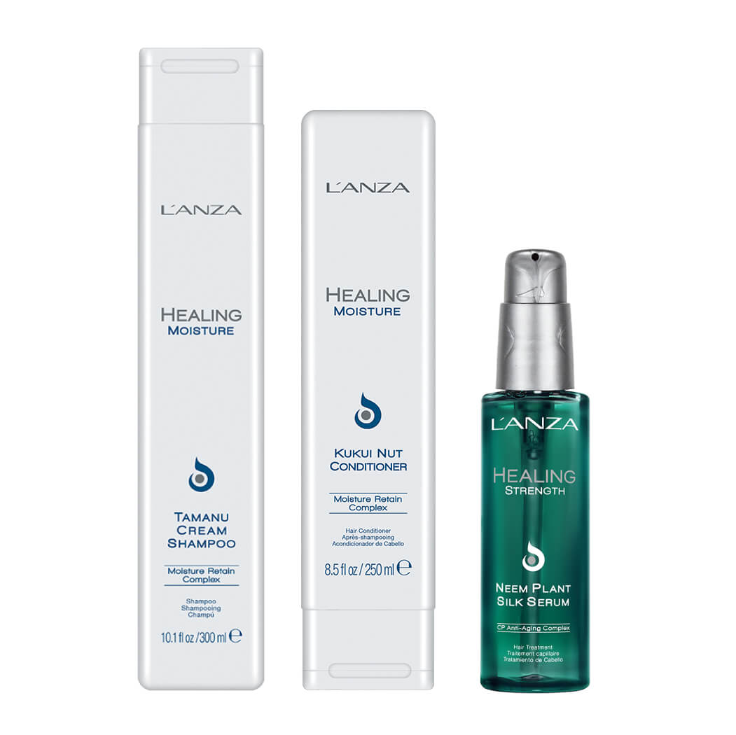 Lanza, Healing Schampo Balsam & Silk Serum Trio