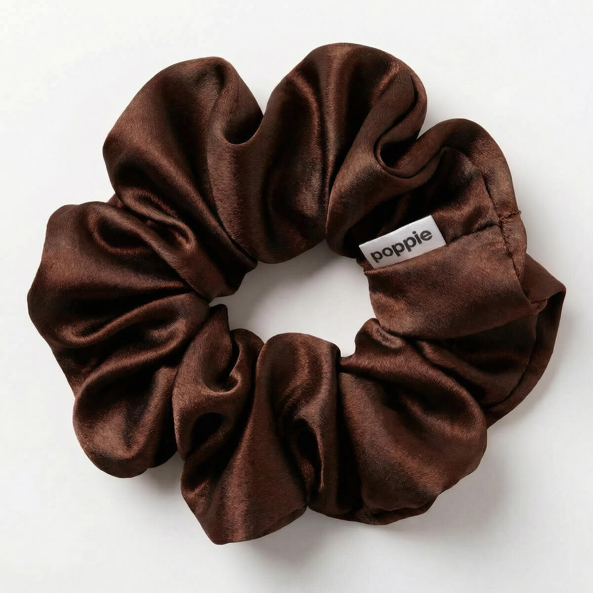 Poppie, Scrunchie 100% Mulberry Silk Coffee