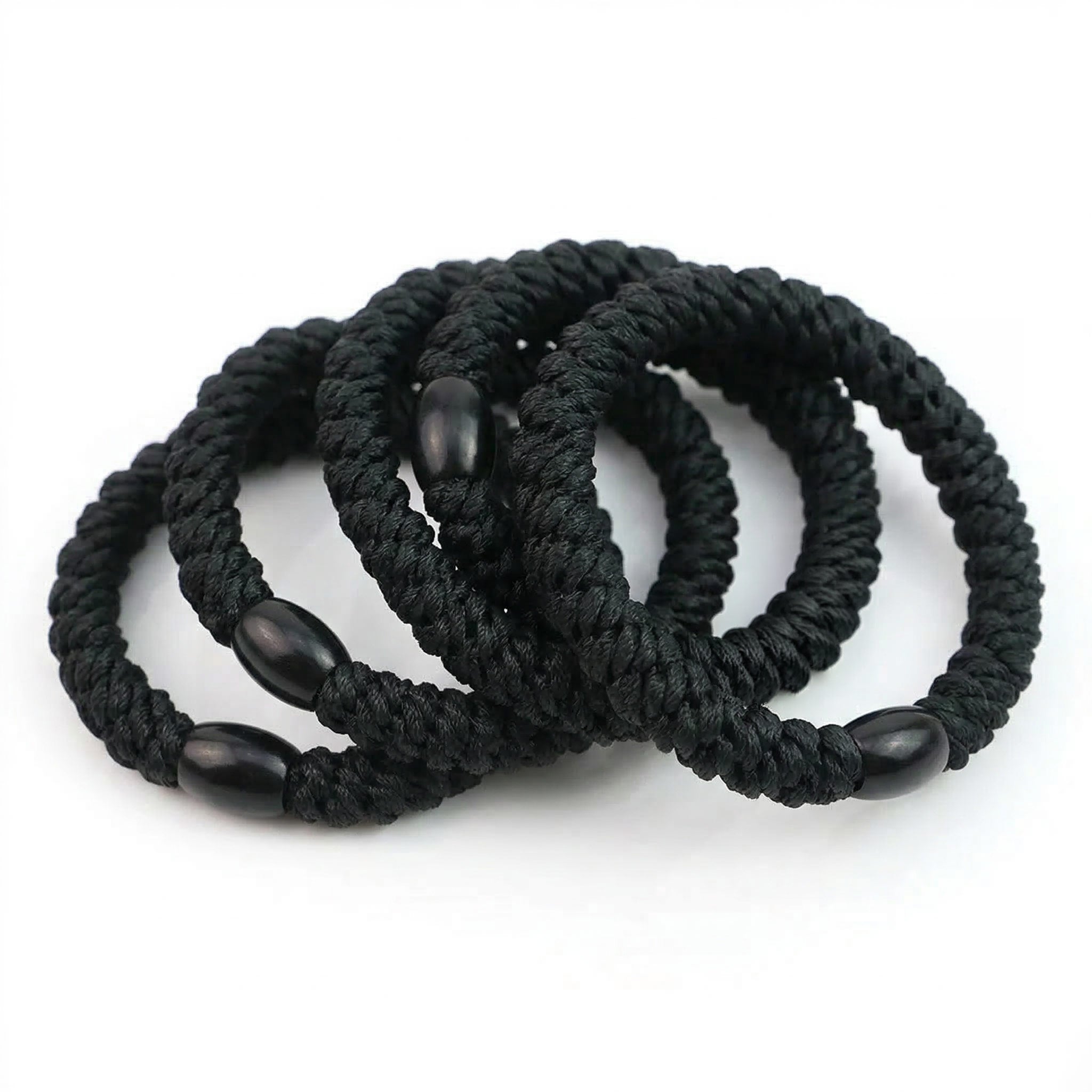 Poppie, Hårsnodd Soft Svart 5-pack